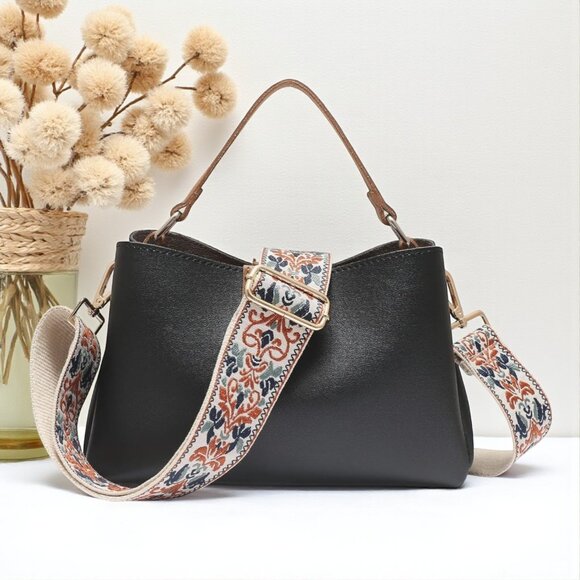 🆕 Boho Chic Embroidered Adjustable Strap For Handbag Tote Crossbody Camera Bag - Picture 3 of 10